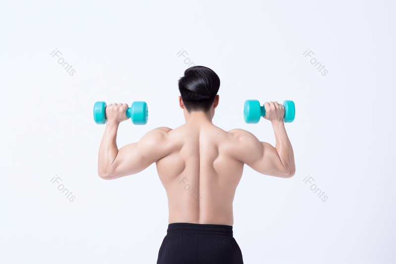 运动健身男性举哑铃背部肌肉,高清,摄影图,摄影图片,图片大全,摄影图免费下载